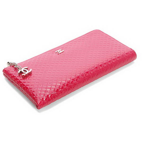 Replica Chanel A40319 Red Patent Leather Zippy Wallet